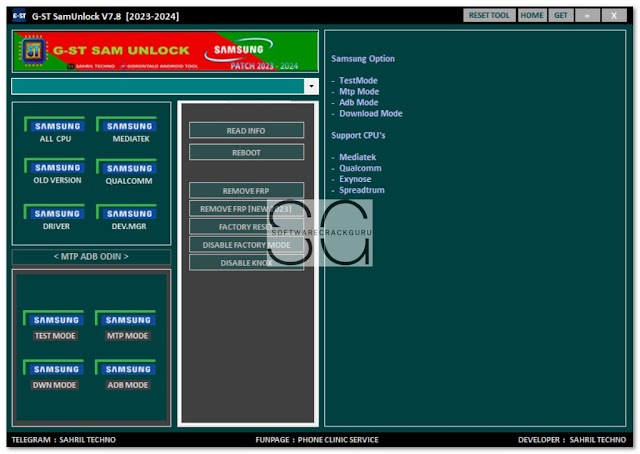 G-ST Samunlock V7.8 New Version Free Download