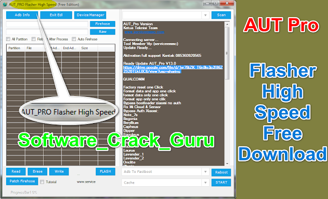 AUT PRO Flasher High-Speed Qualcomm Free Edition Download | 2021 Tool 